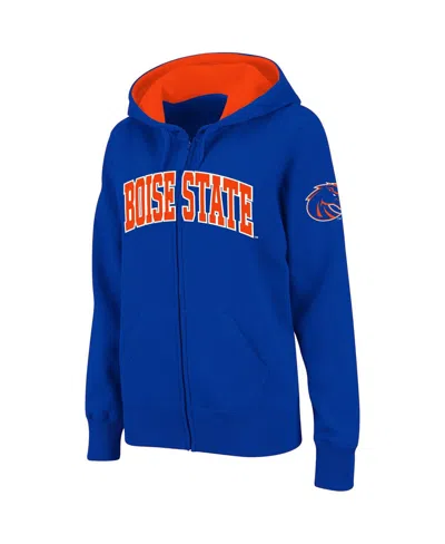 Colosseum Stadium Athletic Royal Boise State Broncos Arched Name Full-zip Hoodie