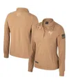 Colosseum Women's Tan Air Force Falcons Oht Military Appreciation Sand Tatum Quarter-snap Raglan Jacket In Brown