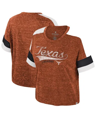 Colosseum Women's Texas Orange Texas Longhorns Color Block Scoop Neck T-shirt