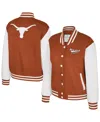 Colosseum Women's Texas Orange Texas Longhorns French Baguette Full Snap Fleece Jacket In Orange