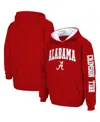 Colosseum Youth Boys Oklahoma Sooners 2-hit Team Pullover Hoodie In Crimson
