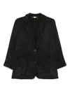 Colour 5 Power Crinkled Finish Blazer In Black