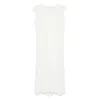 Colour 5 Power Slub-texture Midi Dress In White