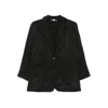 Colour 5 Power Crinkled Finish Blazer In Black