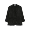 Colour 5 Power Crinkled Finish Blazer In Black
