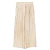 Colour 5 Power Pleat-detailing Trousers In Beige