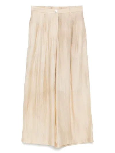 Colour 5 Power Pleat-detailing Trousers In Neutrals