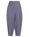 Colour 5 Power Woman Pants Slate Blue Size L Linen In Blue