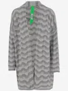 Colour Market® Colour Market Viscose Blend Open Front Cardigan With Wavy Pattern