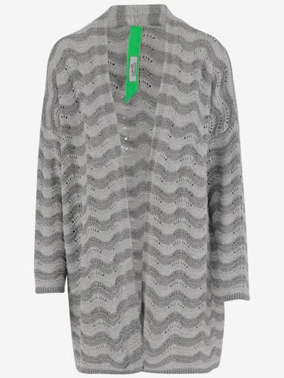 Colour Market® Colour Market Viscose Blend Open Front Cardigan With Wavy Pattern