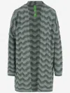 Colour Market® Colour Market Viscose Blend Open Front Cardigan With Wavy Pattern