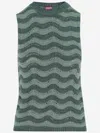 Colour Market® Colour Market Viscose Blend Top With Wavy Pattern
