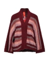 Colour Market® Colour Market Woman Cardigan Brick Size Onesize Acrylic, Viscose, Polyamide, Wool, Metallic Fiber In Red