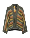 Colour Market® Colour Market Woman Cardigan Military Green Size Onesize Acrylic, Viscose, Polyamide, Wool, Metallic In Green