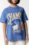 Colourful Rebel Champions Acid Wash Loosefit Tee