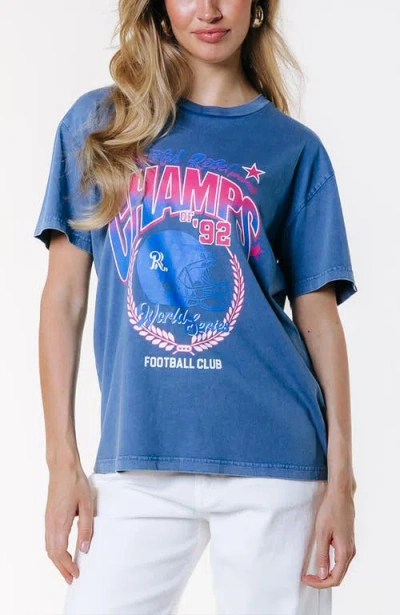 Colourful Rebel Champs 92 Washed Loosefit Tee In Multi