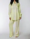 Colourful Rebel Cosmic Aura Satin Pants In Lime In Green