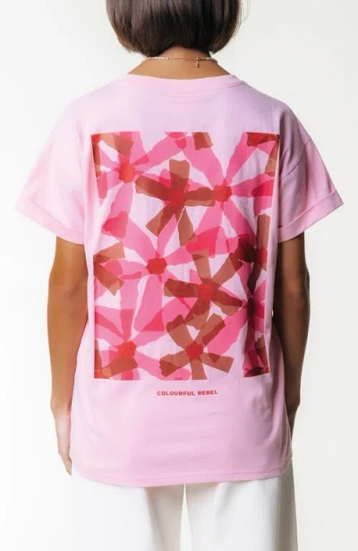 Colourful Rebel Flower Square Boxy Tee