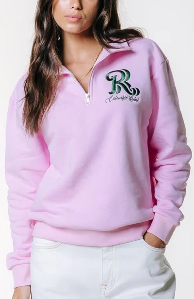 Colourful Rebel Logo Embro Zip Sweat In Multi