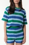 Colourful Rebel Nolita Crochet Stripe Short