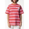Colourful Rebel Puff Logo Stripe Loosefit Tee