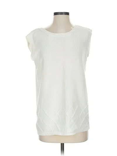 Pre-owned Colours By Alexander Julian Sweater Vest In White
