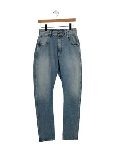 Pre-owned Colovos High-rise Straight Leg Jeans In Blue