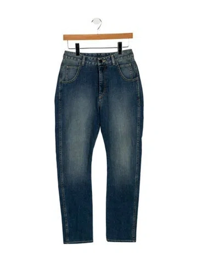 Pre-owned Colovos High-rise Straight Leg Jeans In Blue