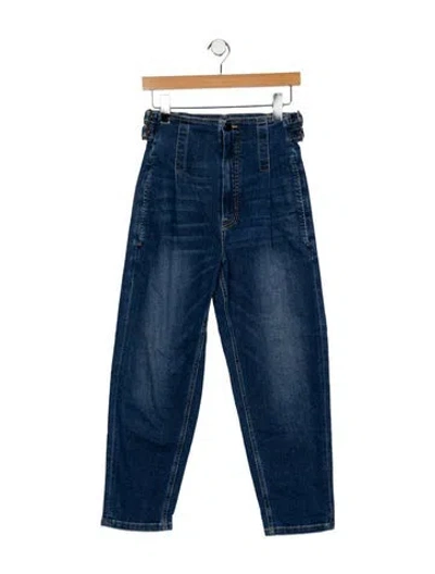 Pre-owned Colovos High-rise Straight Leg Jeans In Blue
