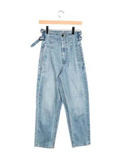 Pre-owned Colovos High-rise Straight Leg Jeans In Blue