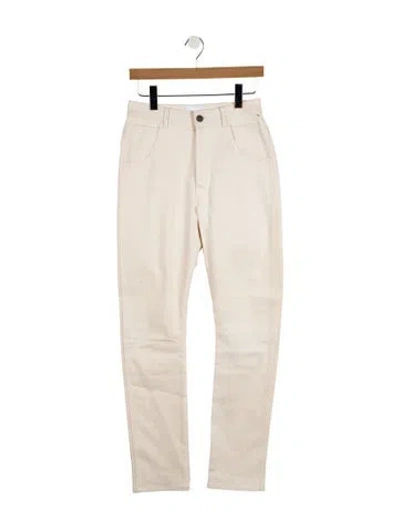 Pre-owned Colovos High-rise Straight Leg Jeans In Neutral