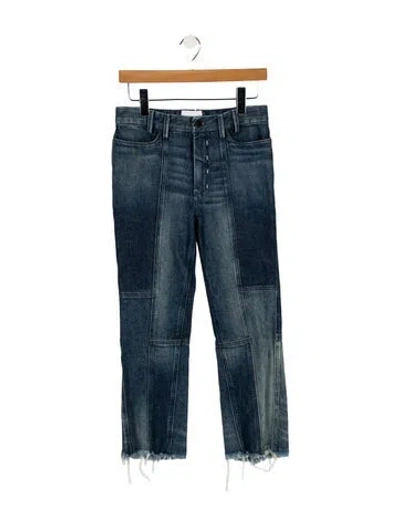 Pre-owned Colovos Mid-rise Straight Leg Jeans In Blue