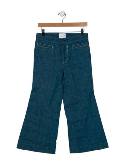 Pre-owned Colovos Mid-rise Wide Leg Jeans In Blue