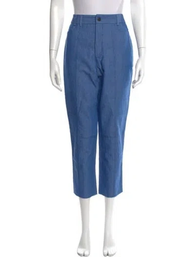 Pre-owned Colovos Straight Leg Pants In Blue