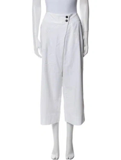 Pre-owned Colovos Wide Leg Pants In White