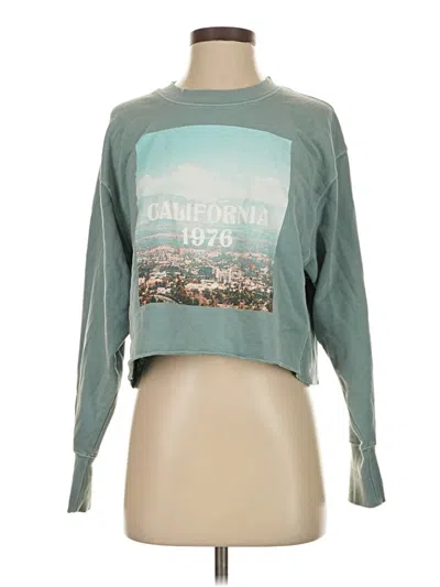 Pre-owned Colsie Long Sleeve Top Teal Mock Neckline Tops