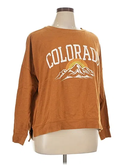 Pre-owned Colsie Pullover Sweater In Brown