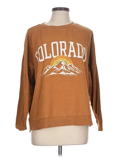 Pre-owned Colsie Pullover Sweater In Brown
