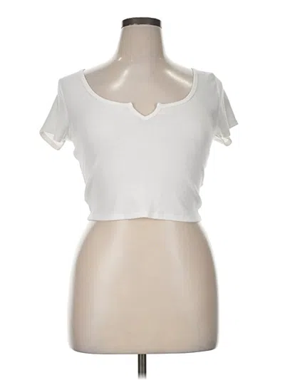 Pre-owned Colsie Short Sleeve T-shirt In White