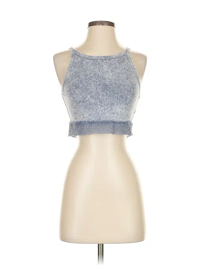 Pre-owned Colsie Sleeveless Top Blue Halter Neckline Tops