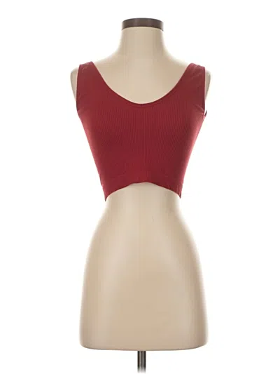 Pre-owned Colsie Sleeveless Top Burgundy Sweetheart Neckline Tops