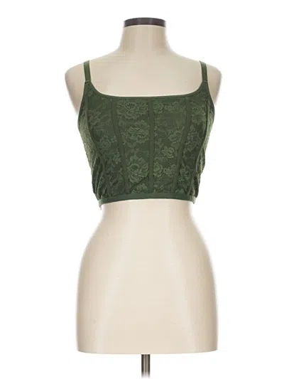 Pre-owned Colsie Sleeveless Top Green Sweetheart Neckline Tops