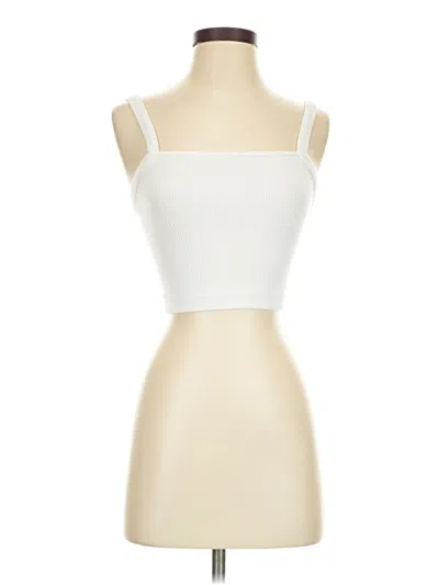Pre-owned Colsie Sleeveless Top Ivory Strapless Neckline Tops In White