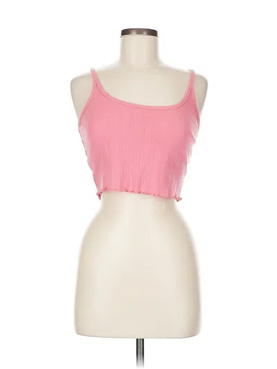 Pre-owned Colsie Sleeveless Top Pink Sweetheart Neckline Tops