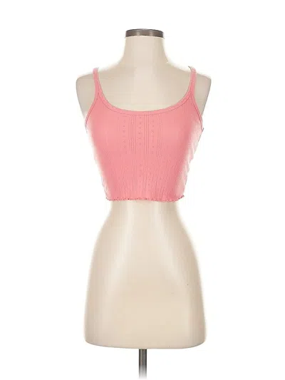 Pre-owned Colsie Sleeveless Top Pink Sweetheart Neckline Tops