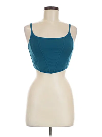 Pre-owned Colsie Sleeveless Top Teal Sweetheart Neckline Tops