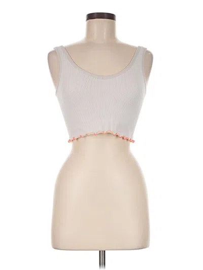Pre-owned Colsie Sleeveless Top White Sweetheart Neckline Tops