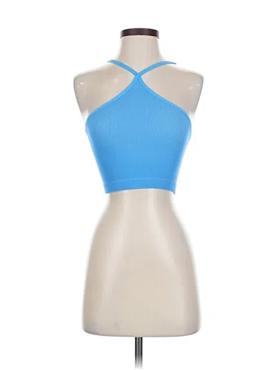 Pre-owned Colsie Tank Top Blue Halter Neckline Tops