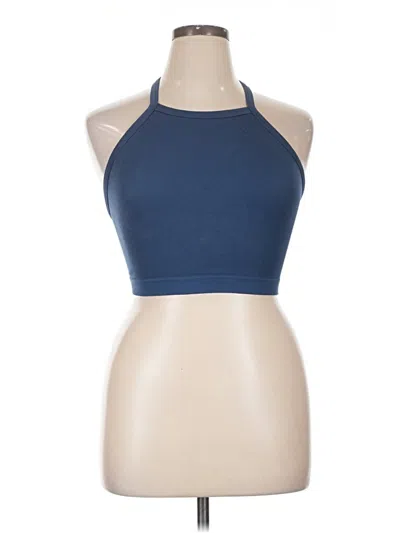 Pre-owned Colsie Tank Top Blue Halter Neckline Tops