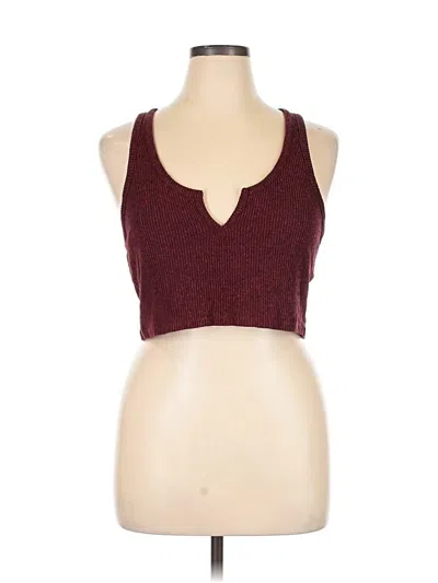 Pre-owned Colsie Tank Top Burgundy Halter Neckline Tops